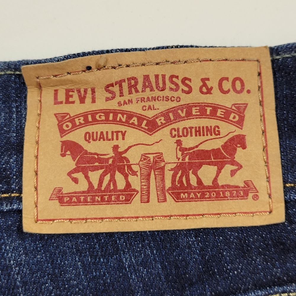 Levi's 505 Straight Jeans Womens 6 Dark Blue Excellent Mid Rise Denim 15505-0111 - Picture 7 of 11